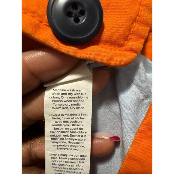 GAP Netherlands Women's XL Full Zip City Deck Hooded Jacket Vibrant Orange Lined - Picture 6 of 7